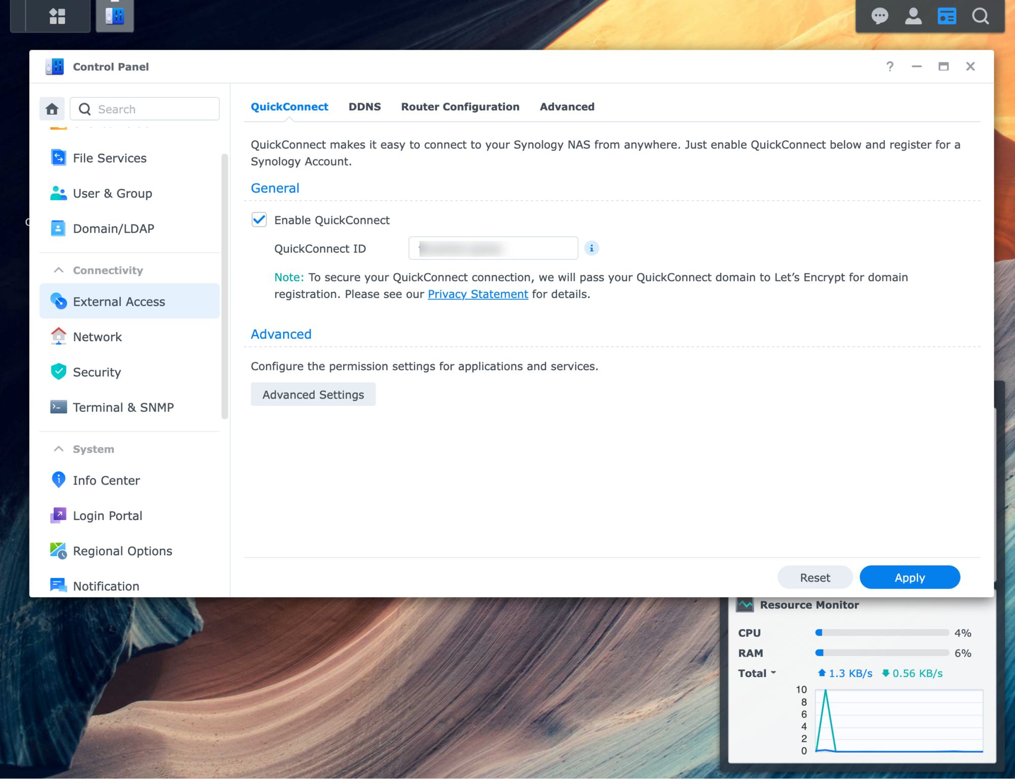 Enable QuickConnect