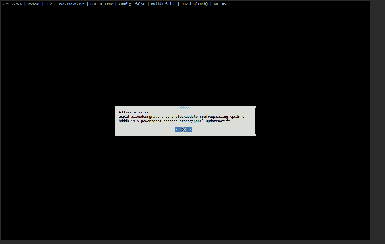 Confirm addons