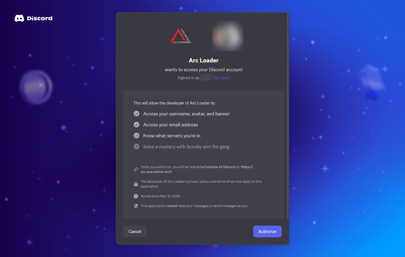 Authorize Discord