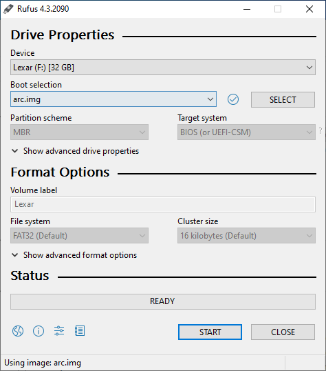 Rufus Bootloader USB